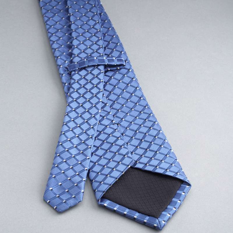 Checked Silk Tie, , large