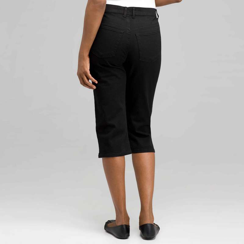 Classic Denim Straight Leg Capri (Petite), , large