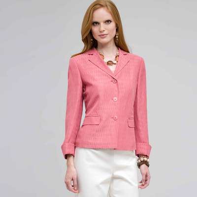 3 Button Front Jacket, New Flamingo, medium