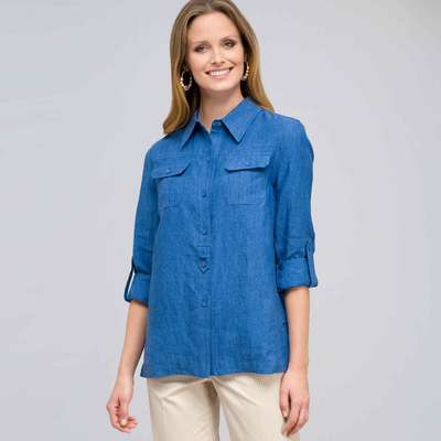 Denim Shirt Jacket, Indigo, medium