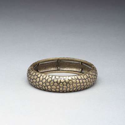 Gold Stretch Bangle, Gold, medium