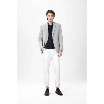 Lightweight Denim Jacket, White, medium