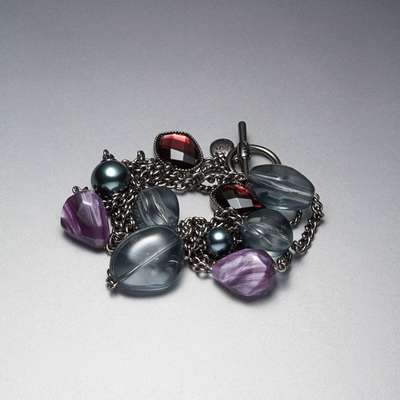Light Hematite Bracelet, Hematite, medium