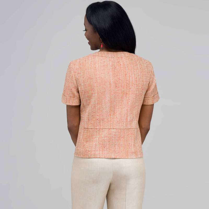 Tweed Short Sleeve Jacket., , large