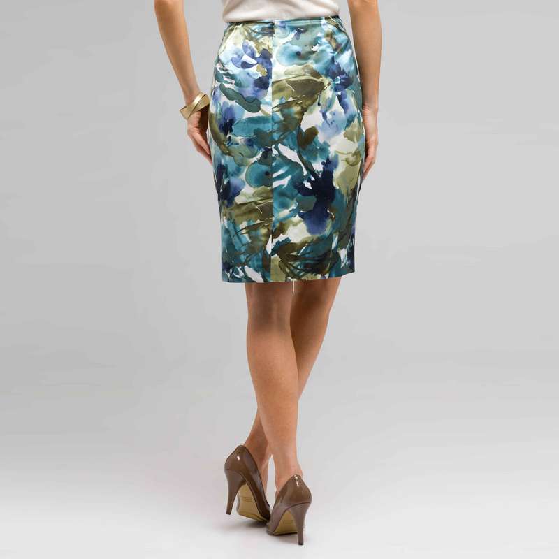 Floral Pencil Skirt, , large