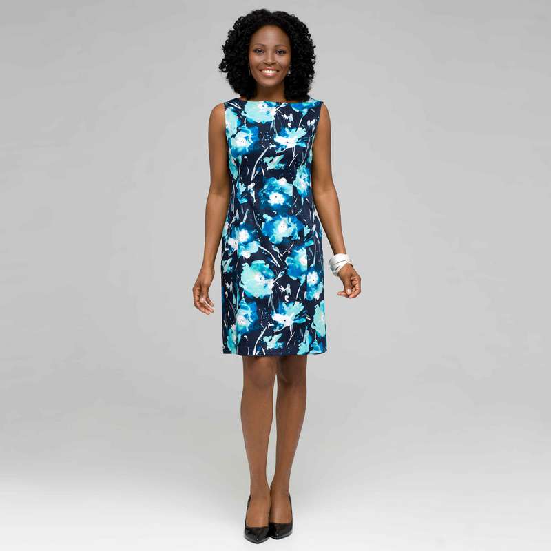 Floral Sheath Dress, , large