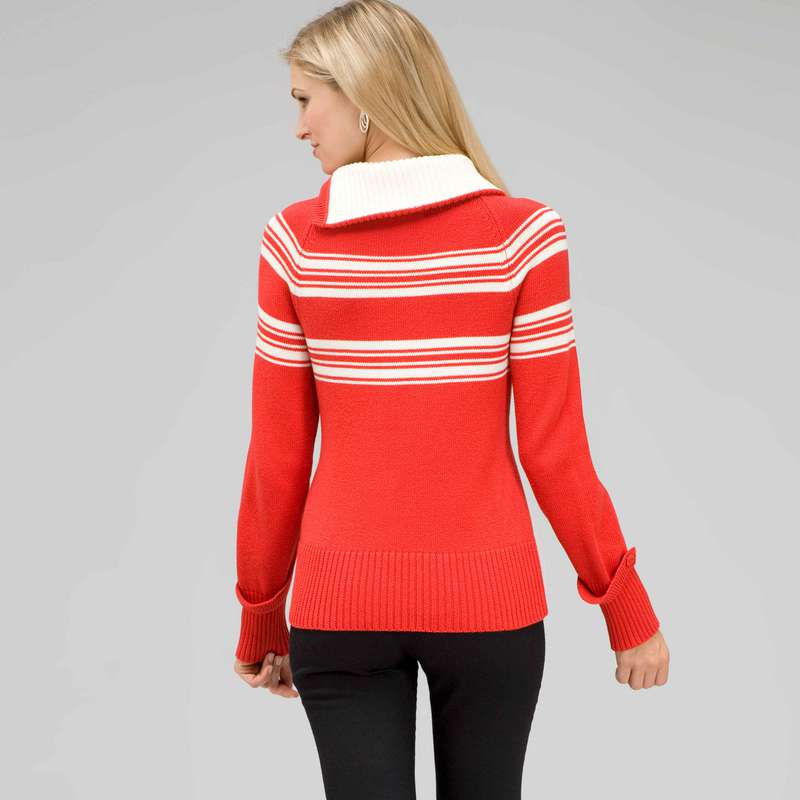 Long Sleeve Raglan Button Out Turtle Neck, , large