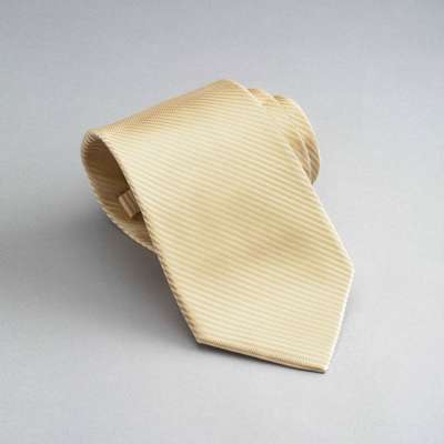 Solid Silk Tie, Yellow, medium