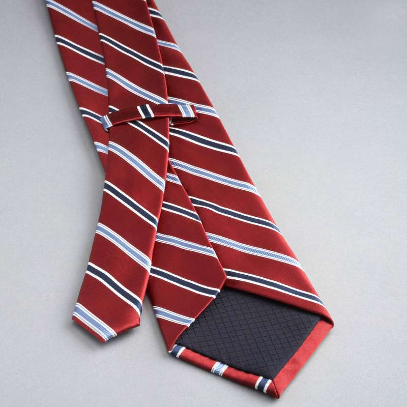 Striped Silk Tie, , large