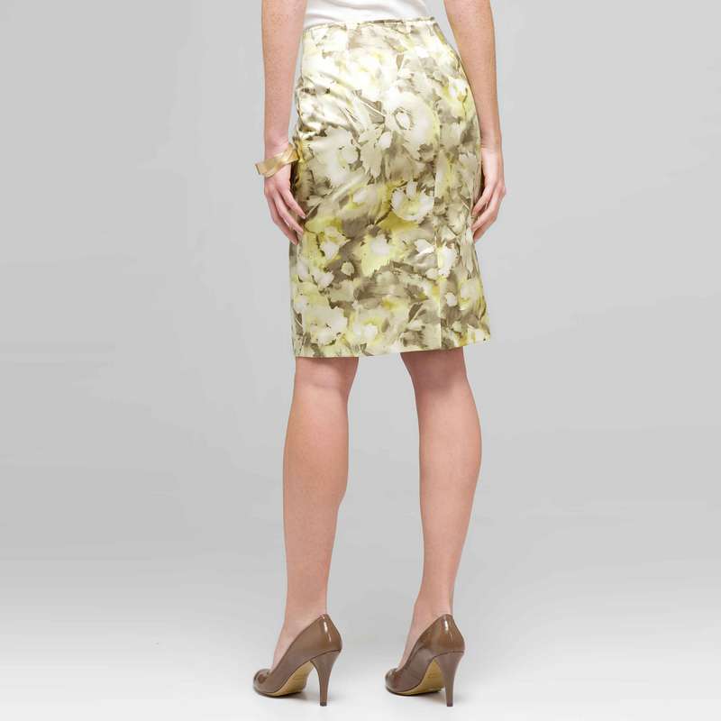 Floral Slim Skirt, , large