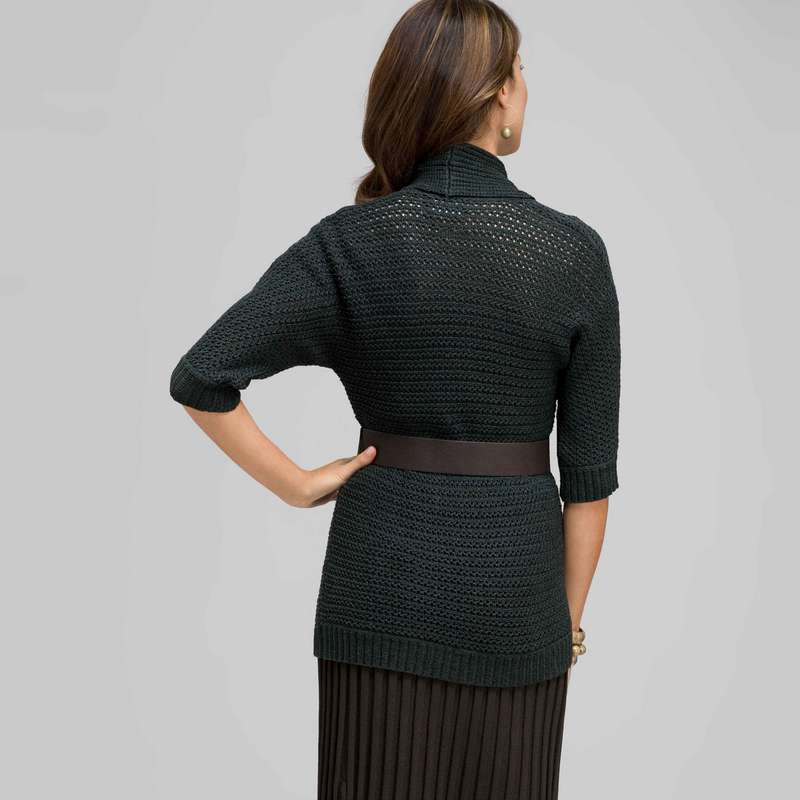 Novelty Stitch Belted Cardigan, , large