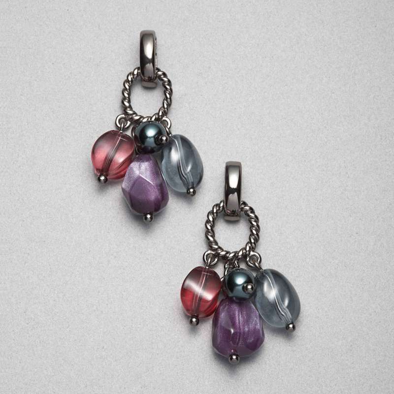 Light Hematite Dangle Earrings, , large