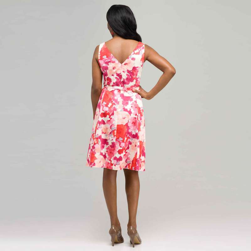 Floral V-Neck Dress, , large