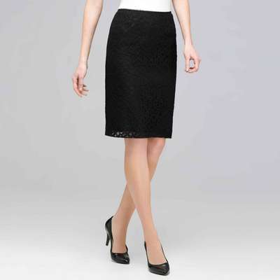 Pencil Skirt., Black, medium