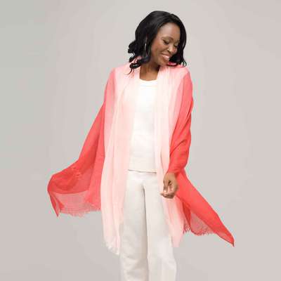 Multi Colour Scarf, Green, medium