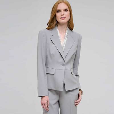 1 Button Jacket, Slate, medium