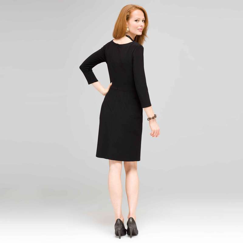 Cowl Drape Sarong Dress, , large