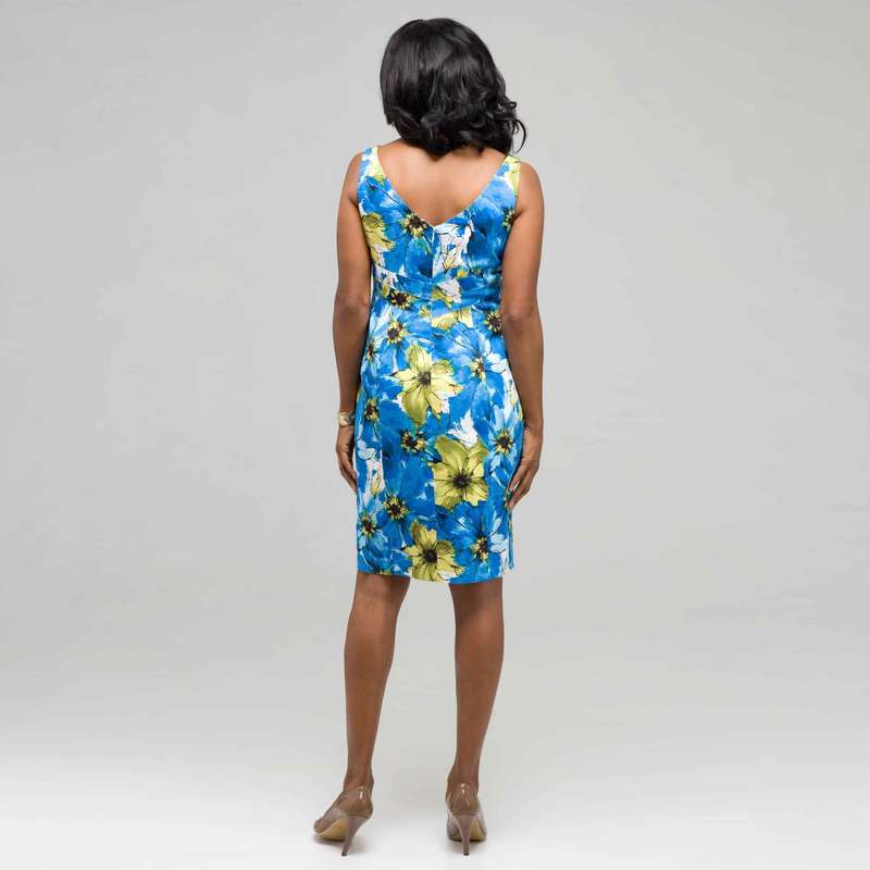 Floral V-Neck Dress, , large