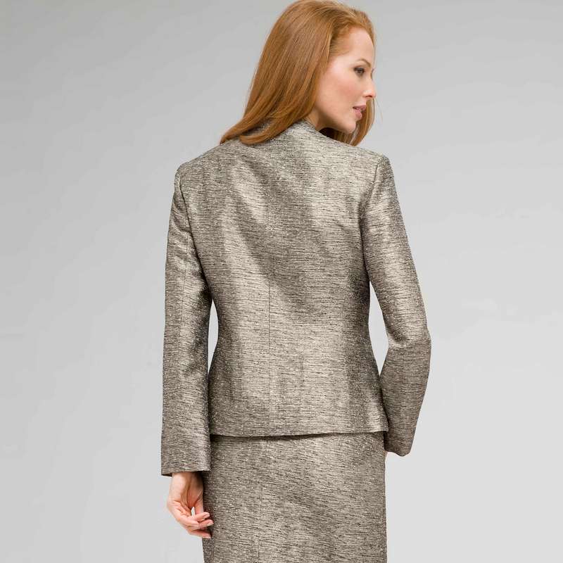 V-Neck Shimmer Jacket, , large