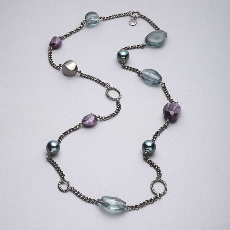 Light Hematite Necklace, , large