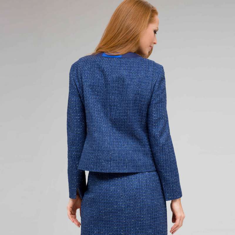 Satin Trim Jacket, , large